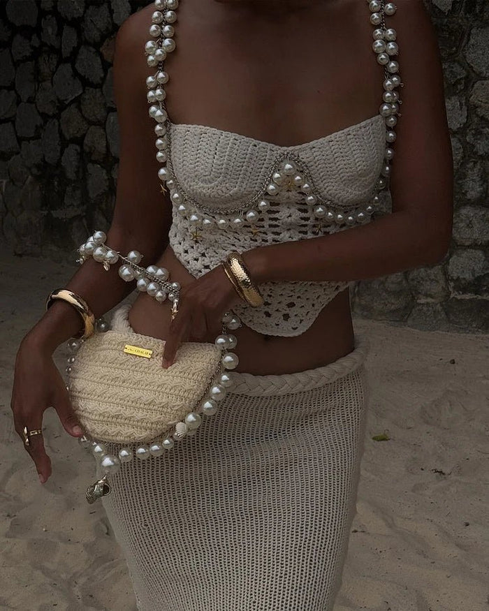 Pearl Crochet Two-Piece Set