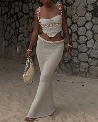 Pearl Crochet Two-Piece Set
