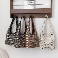 Leather Studded Handbag — Bali