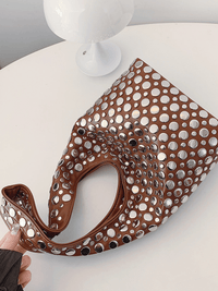Leather Studded Handbag — Bali