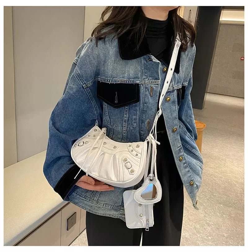 Heartbreaker Studded Shoulder Bag