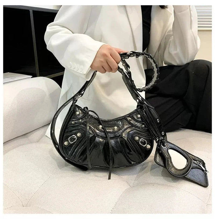 Heartbreaker Studded Shoulder Bag