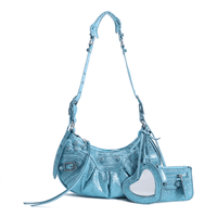 Heart Mirror Shoulder Bag Rhinestone