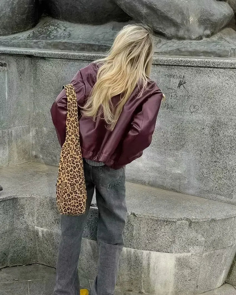 Burgundy Leather Jacket