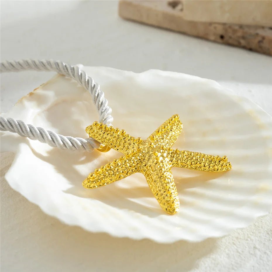 Starfish Necklace Gold