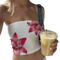 Flower Print Tube Top