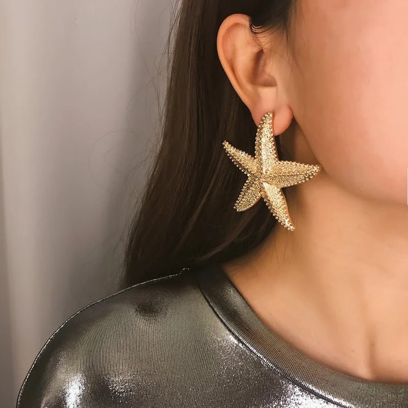 Starfish Earrings Gold