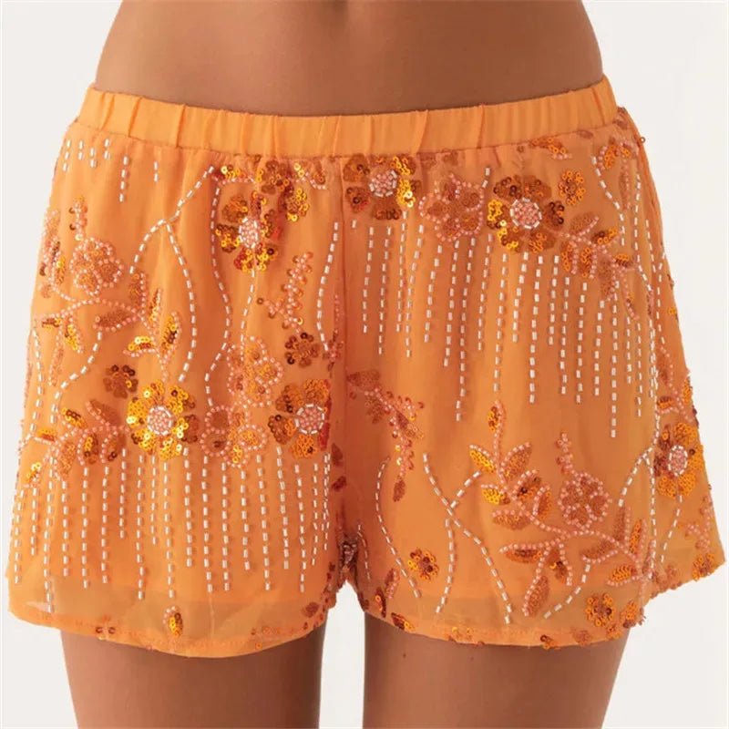 Ibiza Energy Sequin Beaded Shorts