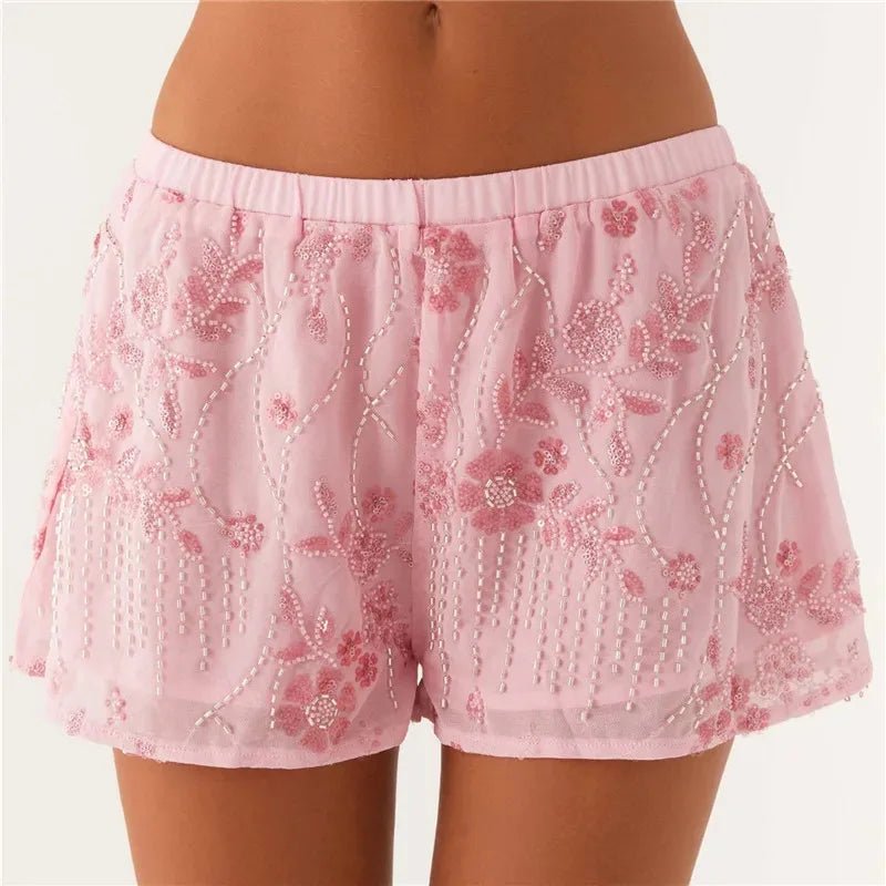 Ibiza Energy Sequin Beaded Shorts