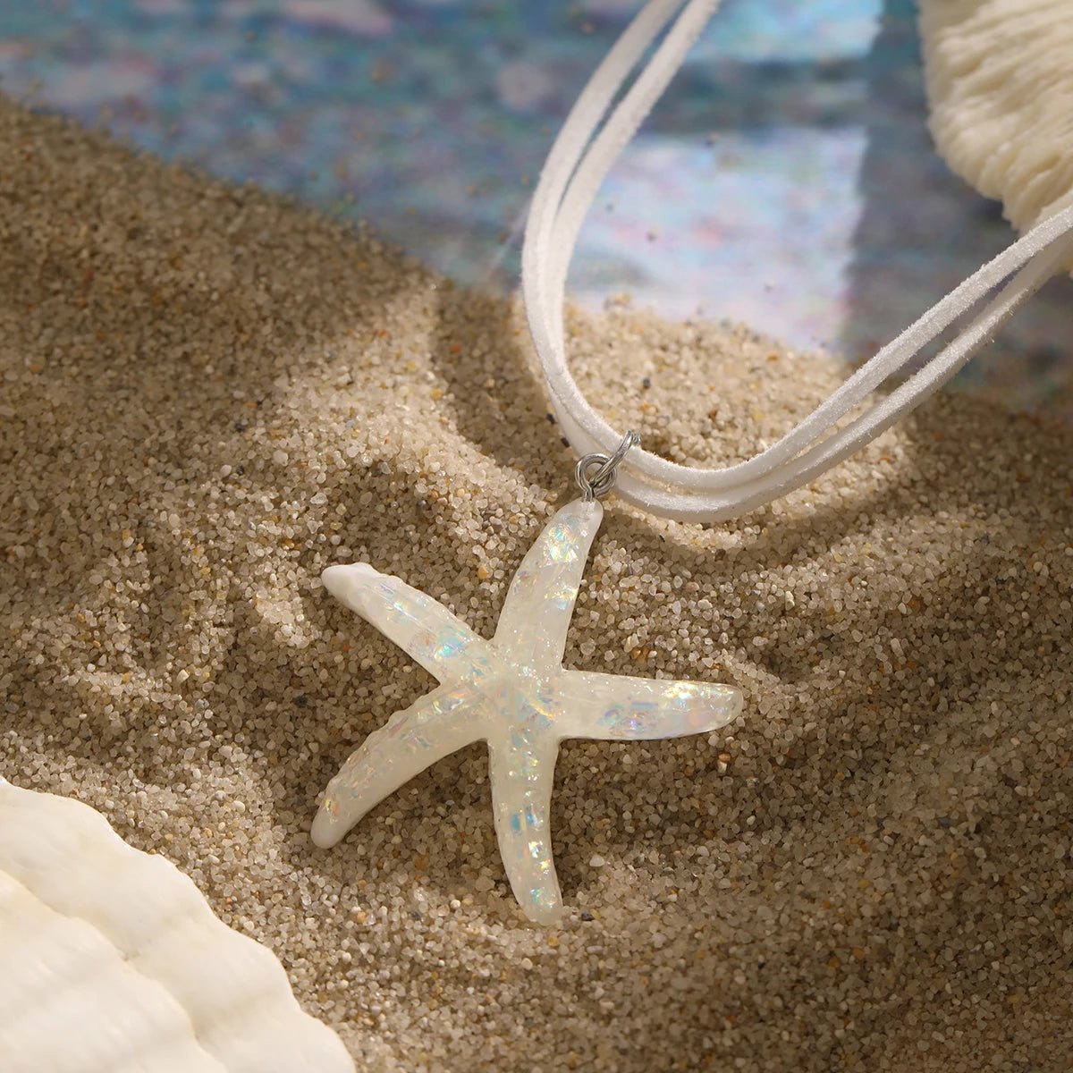 Starfish Necklace White Pendant