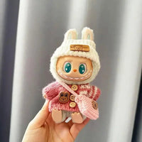 Labubu Sweater Cardigan and Hat Set - 17cm