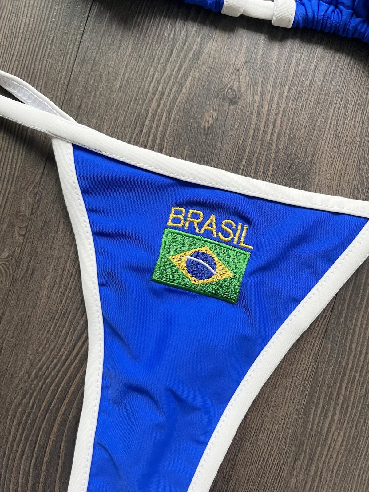 Blue Brazil Flag Bikini Set