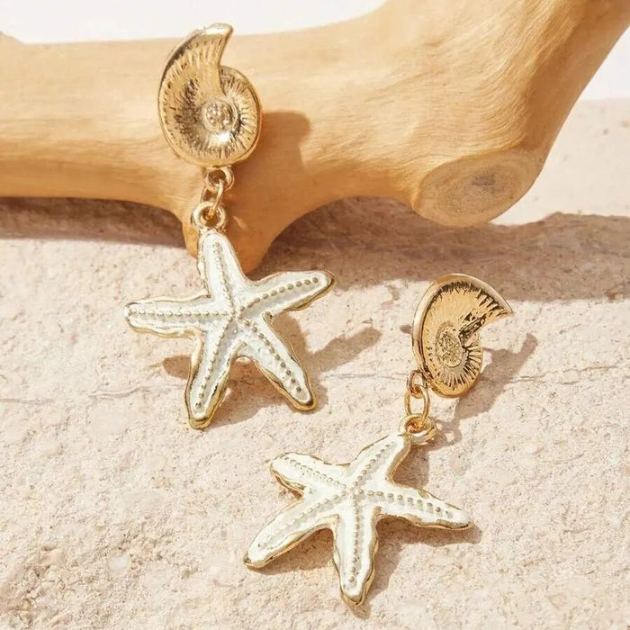 Gold Plated Starfish Earrings