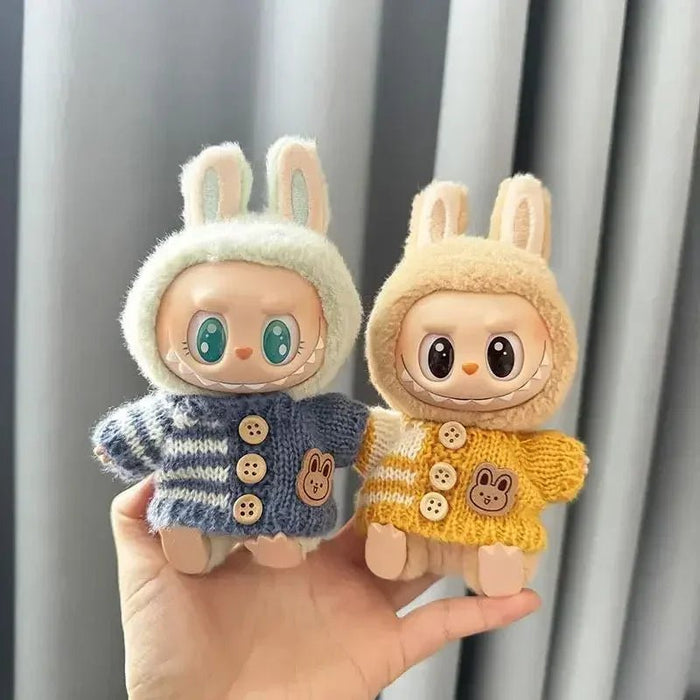 Labubu Sweater Cardigan and Hat Set - 17cm