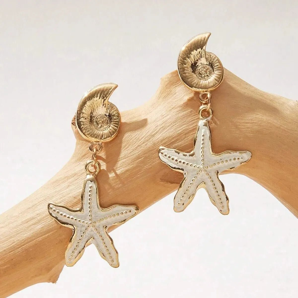 Gold Plated Starfish Earrings