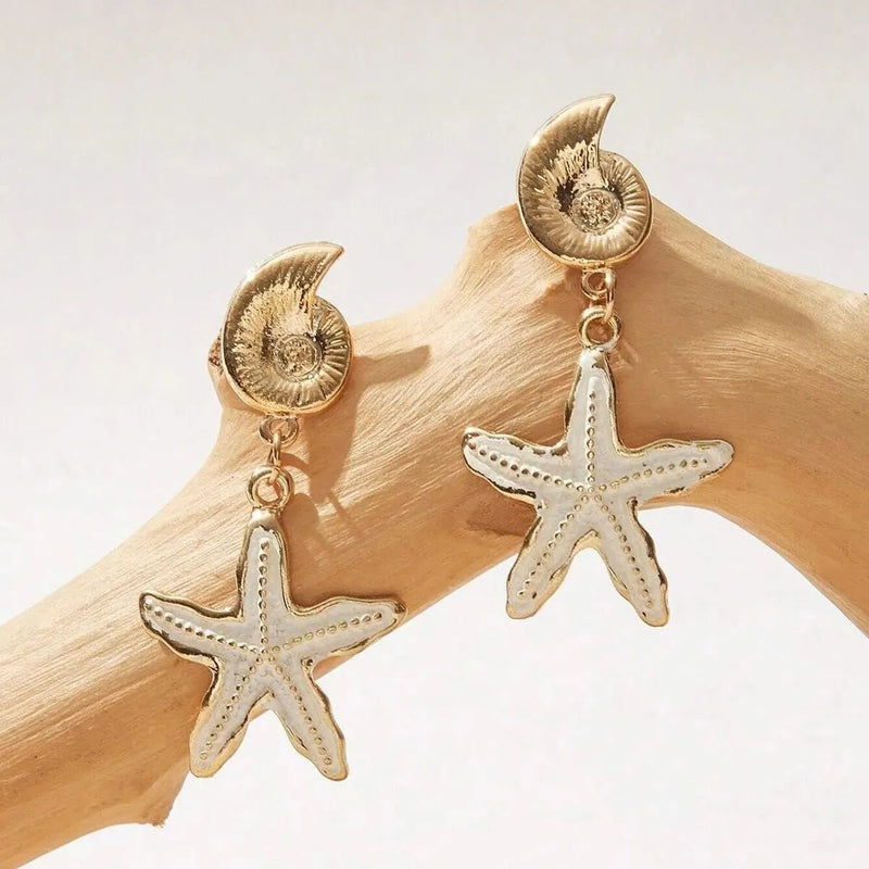 Gold Plated Starfish Earrings