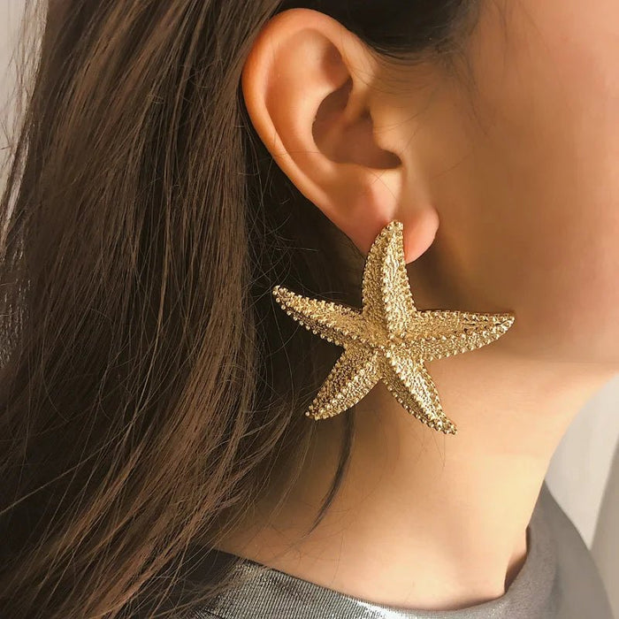 Starfish Earrings Gold