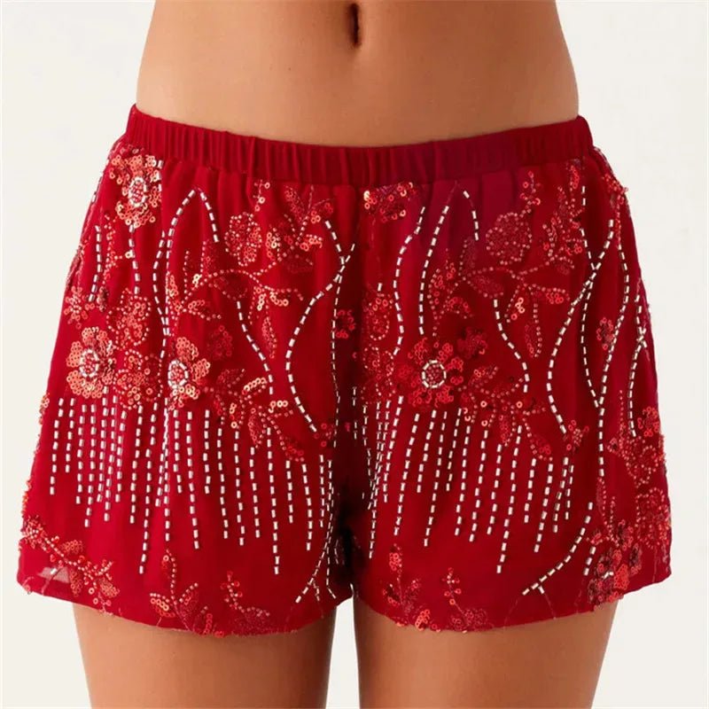 Ibiza Energy Sequin Beaded Shorts