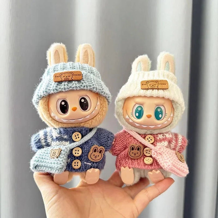 Labubu Sweater Cardigan and Hat Set - 17cm