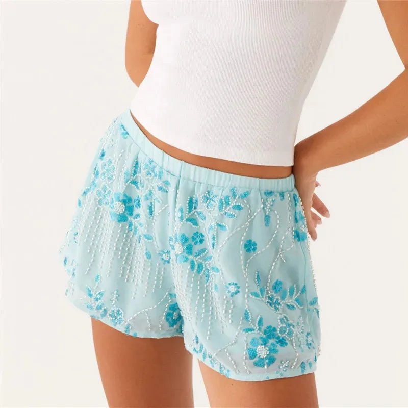 Ibiza Energy Sequin Beaded Shorts