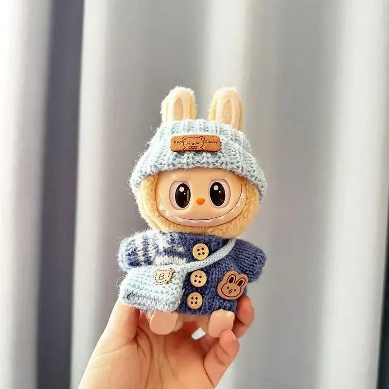 Labubu Sweater Cardigan and Hat Set - 17cm