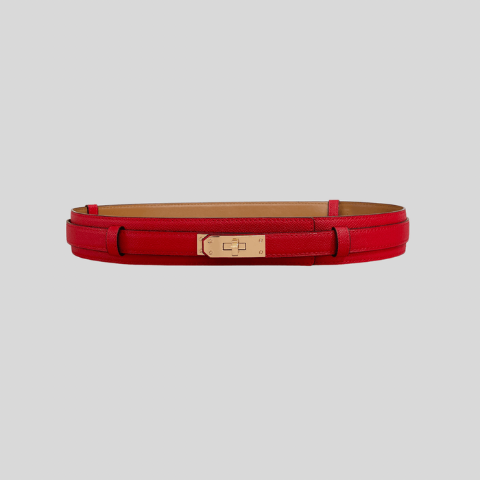 Chiara Leather Twist Lock Wide Belt