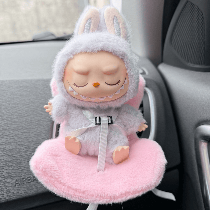 Car Seat for Labubu – Assorted Styles (Air Vent Clip, 17cm Fit)