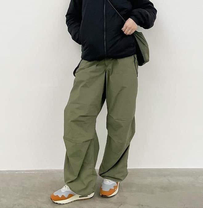 Green Cargo Pants Y2k Streetwear Baggy Oversized Look