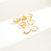 Cute Aesthetic Ring Set 7pcs