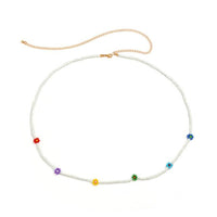 Beaded Waist Chain with Flower Detail Boho-inspired
