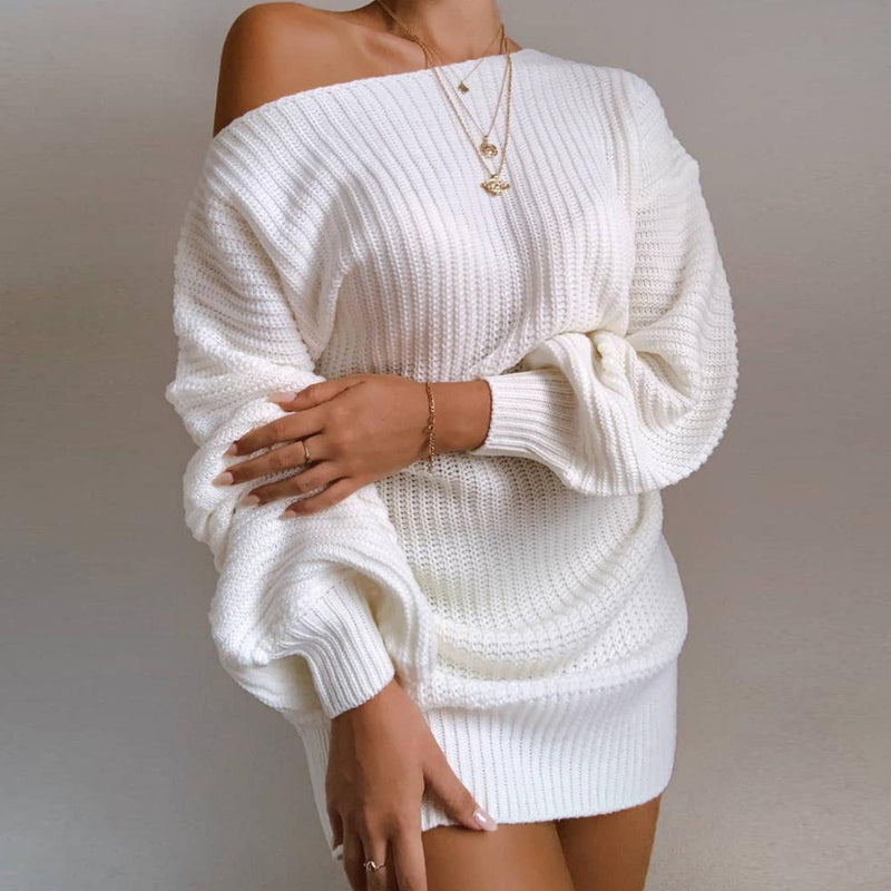 Oversized Knit Sweater Dress Long sleeve
