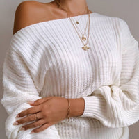 Oversized Knit Sweater Dress Long sleeve