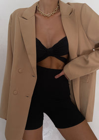 Oversized Blazer Outfit Nude