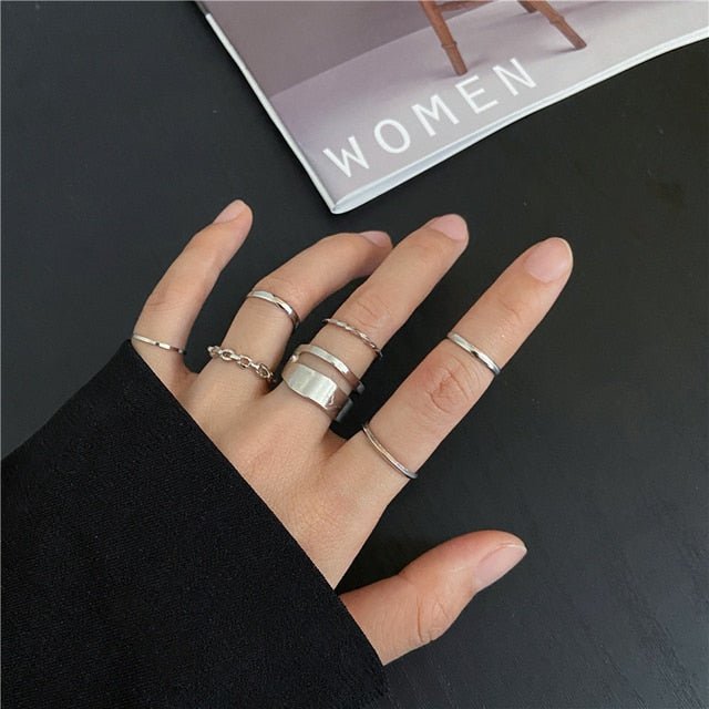 Aesthetic shop silver rings
