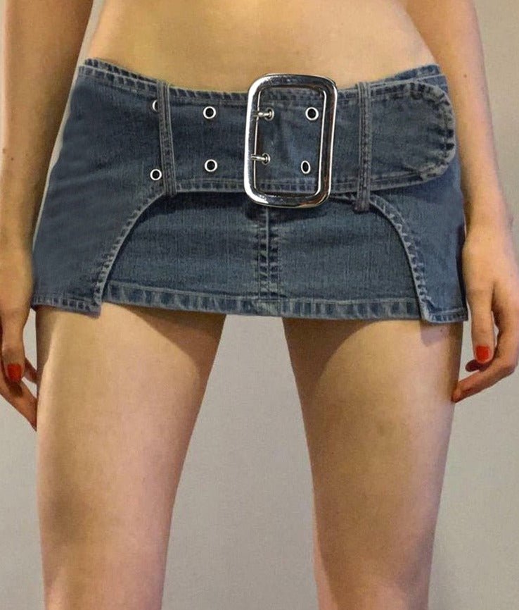 Extra Mini Jean Skirt