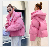 Pink Puffer Jacket with Hood