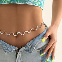 Blue Beaded Belly Chain