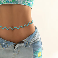 Blue Beaded Belly Chain