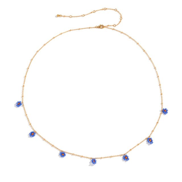 Beaded Waist Chain with Flower Details