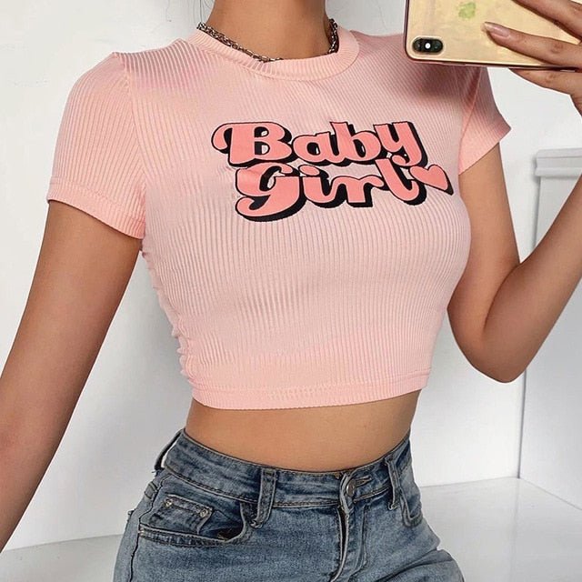 Baby Girl Crop Top Baby Tee Y2k