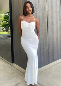 Sheer White Maxi Dress